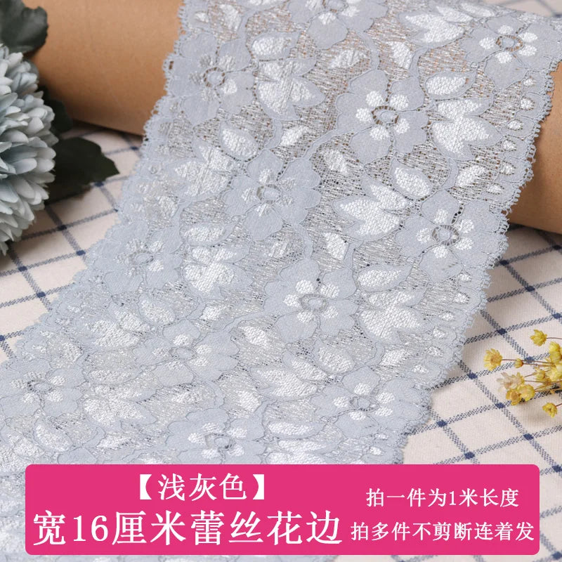 ruban élastique dentelle large 16cm serviettes classiques couleurs variées usage partie decoration