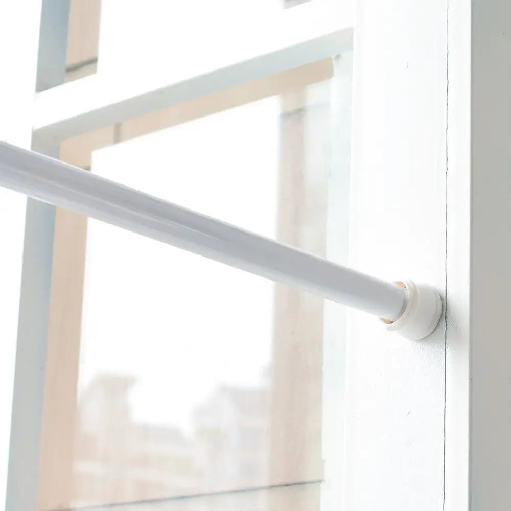 tige rideau extensible métal blanc durable adhésif moderne réglable 18 110cm