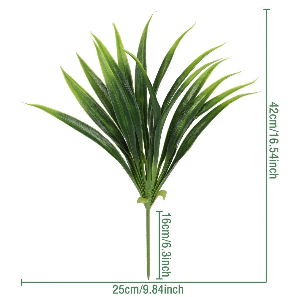 plantes artificielles feuilles pointues vert brun rouge modernes extérieures accrochéesextérieur exposition festive anniversaire