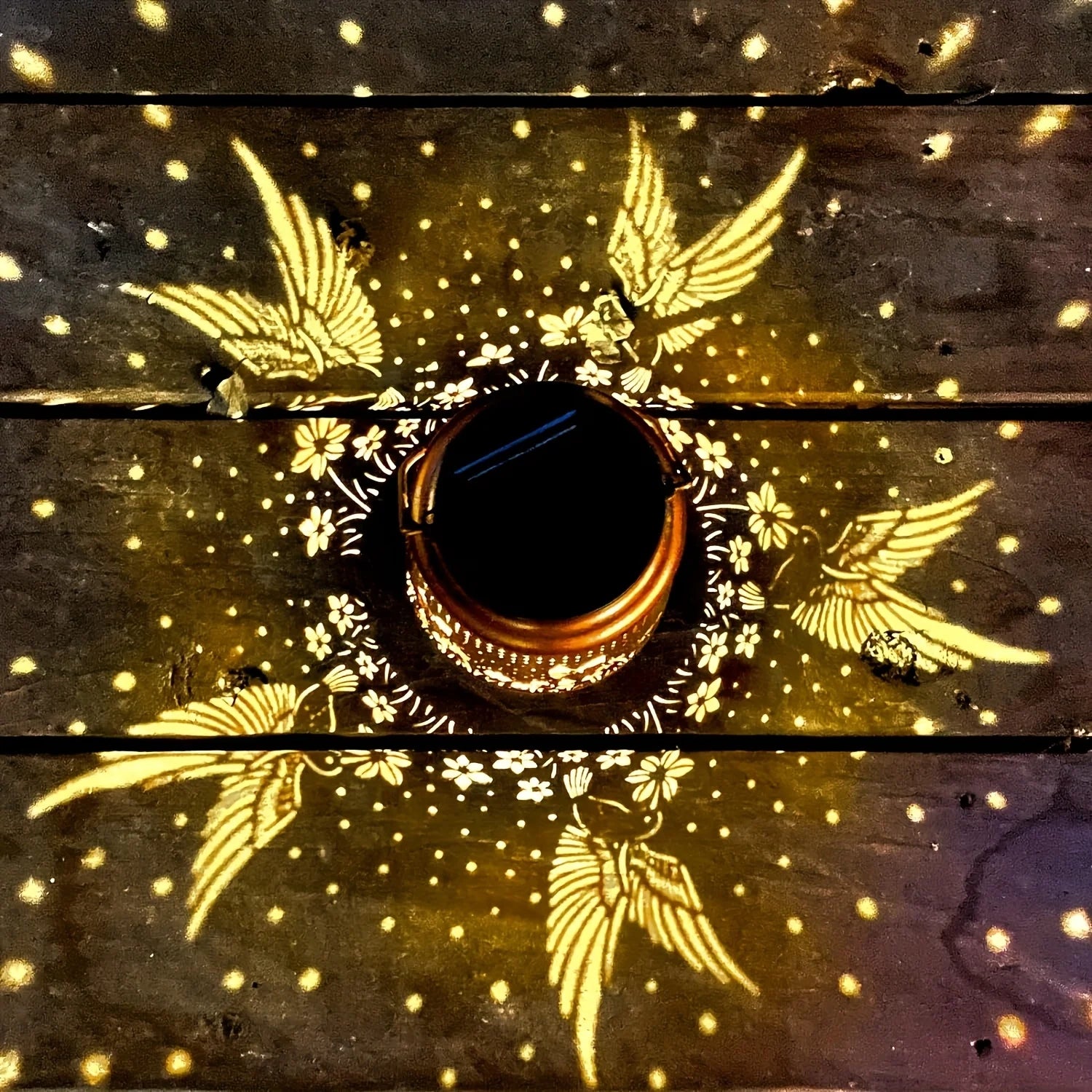 Lanterne extérieure en fer avec cellule solaire Ni-MH