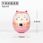 statue daruma gris relief sculpté artisanal traditionnel maison décoration bouddhiste