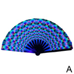 éventail pliant moderne multicolore motifs floraux géométriques opacité festive