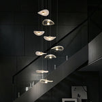 suspension lumineuse moderne pierre verre blanc doré led 4000k 3000k 6000k
