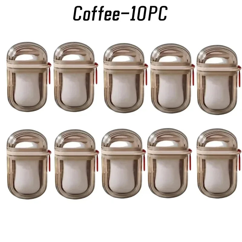 porte savon moderne blanc translucide rayures adhésif compact voyage savon pochette rangement washbag minimaliste