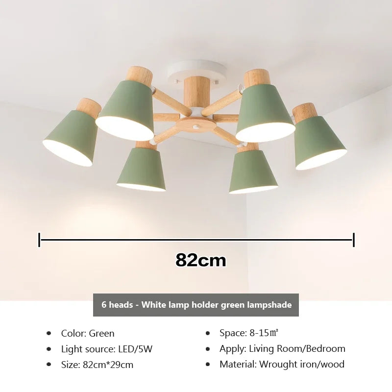 lampe suspendue conique bois blanc moderne scandinave ampoules e27 ajustable suction chambre salonhôtel restaurant