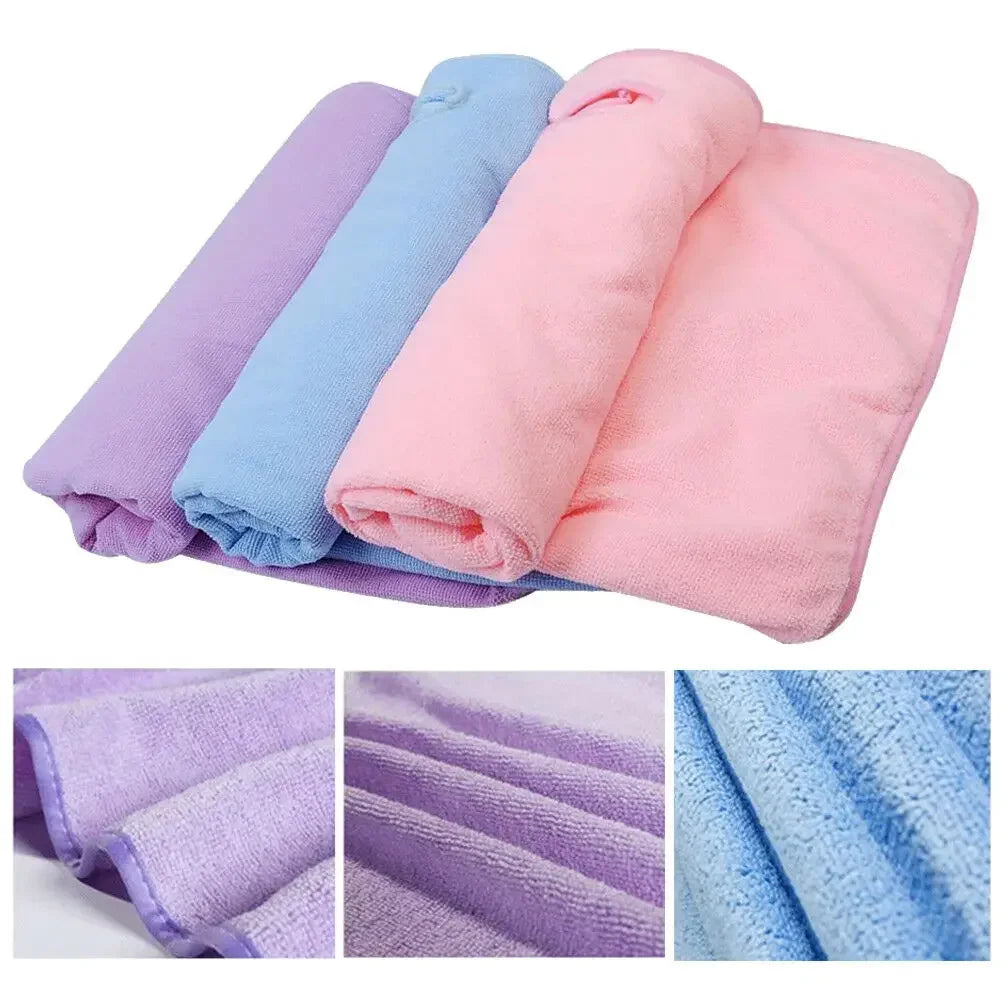 serviette bain microfibre violet bleu rose absorbante adultes plage bain sauna