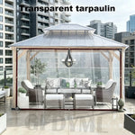 rideau transparent moderne imperméable patio terrasse 1x1m 1x2m 1x3m