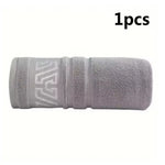 serviette bain coton texturée bleu marine gris rose motif graphique moderne absorption rapide lavage