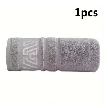 serviette bain coton texturée bleu marine gris rose motif graphique moderne absorption rapide lavage