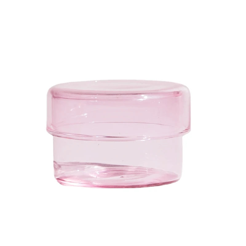 boîtes bijoux verre transparentes modernes différentes couleurs anneaux boucles d'oreilles.storage container with lid
