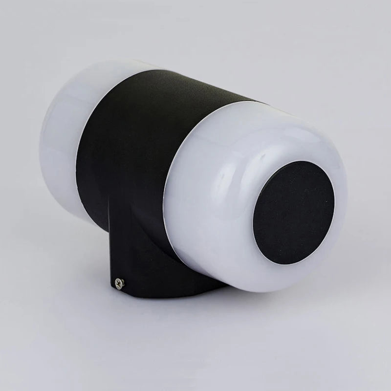 lampe murale moderne led 10w blanc noir ip65 étanche salle jardin tringle fixation