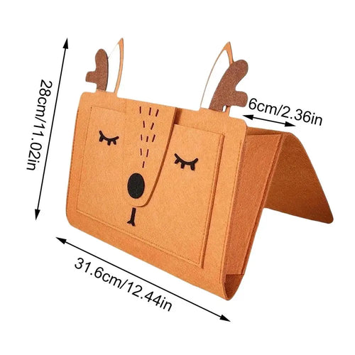 organisateur rangement marron visage animé porte carte téléphone lunettes câble mignon salon chambre
