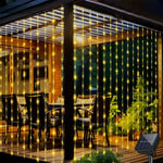 guirlande lumineuse multicolore 300leds solaire moderne extérieur halloween noël