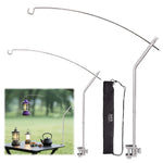 support lampe suspendue aluminium argenté moderne clips noir transport sac