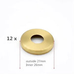 disques métalliques dorés lisses brillants modernes accessoires éclairage diy abat jour fixations invisibles trou