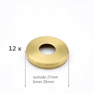 disques métalliques dorés lisses brillants modernes accessoires éclairage diy abat jour fixations invisibles trou