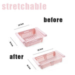 organiseur réfrigérateur rose bleu blanc grille perforations moderne clips pliables.storage.box.frigo