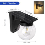 applique murale solaire ip65 led noire contemporaine panneau solaire blanc translucent jardinextérieur