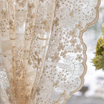 rideau tulle brodé fleur transparent classique maison chambre coucher