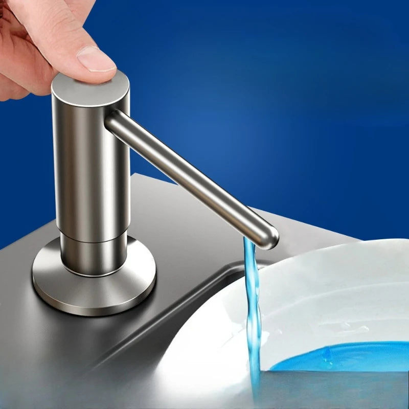 distributeur savon liquide argenté moderne tuyau flexible 120cm ouverture 25 40mm