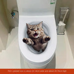 stickers decoratifs toilette animaux 3d realistes blanc gris beige opaques diverse options variante