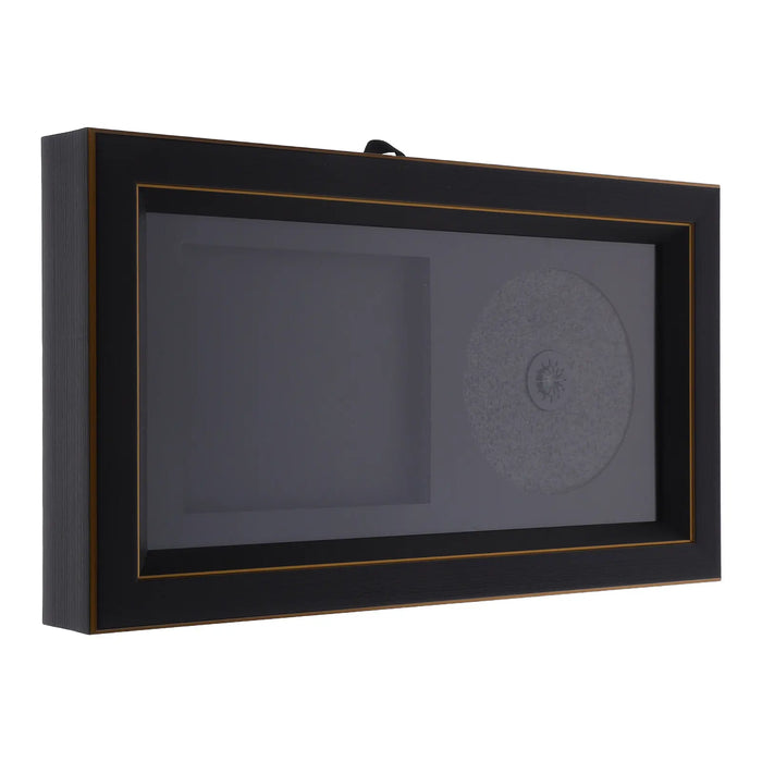 cadre photo noir or texture mat classique cd signés décoration murale adhésif