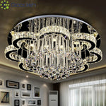 lustre moderne élégant cristal transparent strass doré chic lumière led salon decoration