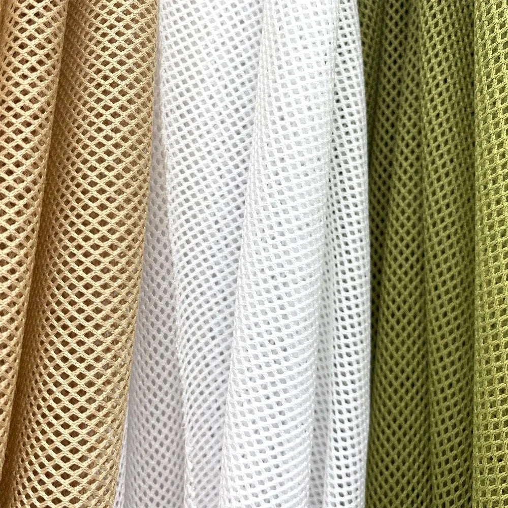 tissu polyester respirant maille fine moderne vert clair vert foncé rose clair blanc jaune
