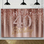 fond célébration anniversaire rose gold paillettes lettres dorées élégant occasion fête mariage