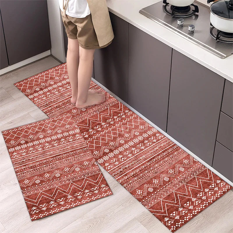 Tapis de cuisine gris foncé avec motif imprimé