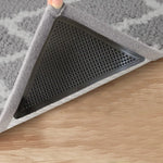 protections d'angle triangulaires adhésives tapis meubles antislip noires grises minimalistes 12pcs poils longs alvéolées