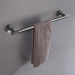 ensemble accessoires salle bain noir mat porte serviettes mural moderne métal brossé