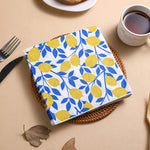 serviettes papier motif citron été blanc jaune bleu modernes 10 pièces 20 pièces