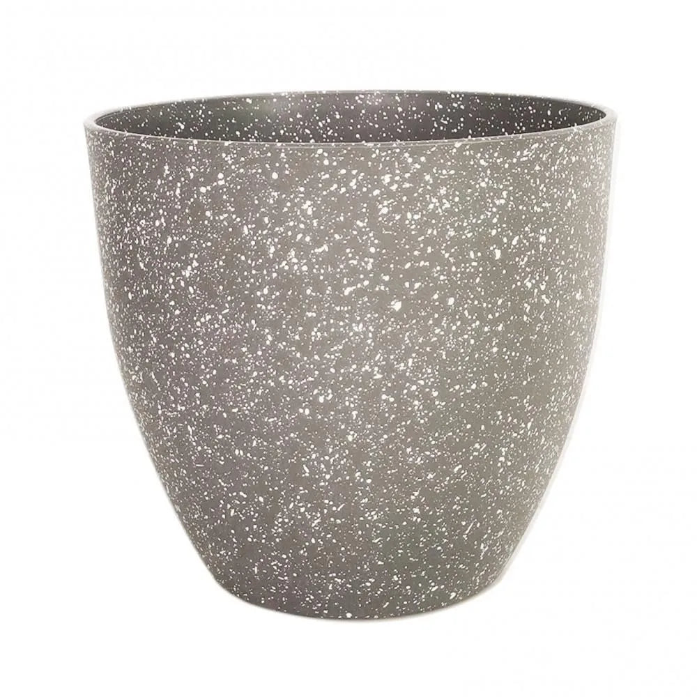 Pots plante moderne plastique texturé gris noir taille XL