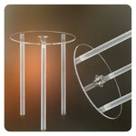 Support gâteau transparent multi niveaux tiges ensembles straws spacers rond moderne