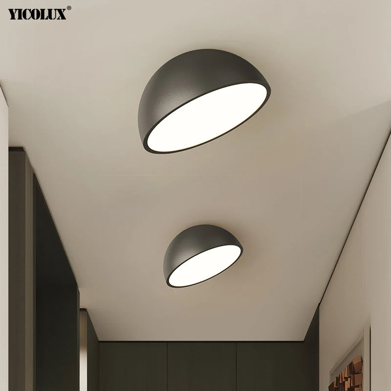 plafonnier led rond moderne blanc noir salon chambre étude intérieur lumière dimmable