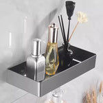 étagères murales salle bain acier inoxydable moderne adhésif bouteilles cosmétiques bouteilles condiments cuillères brosse