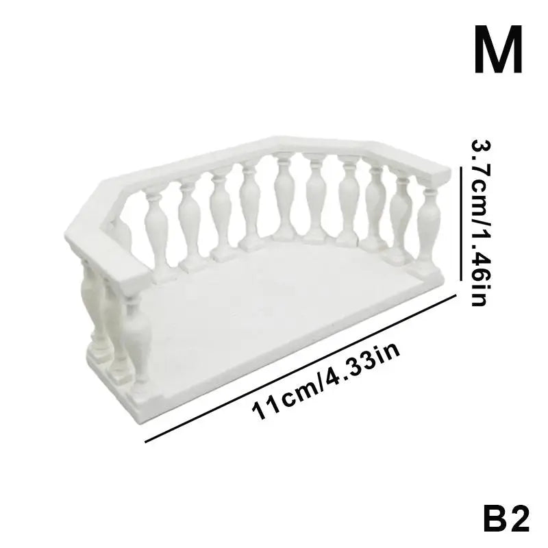 balustrade miniature noire cuivre classique décoration collection arrangement scène DIY