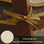 Un bandeau souple avec un motif de points sur le dos pour éviter le glissement.