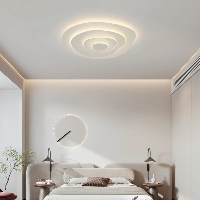 luminaire moderne led circulaire concentrique blanc beigeclair minimaliste contemporain fixepla