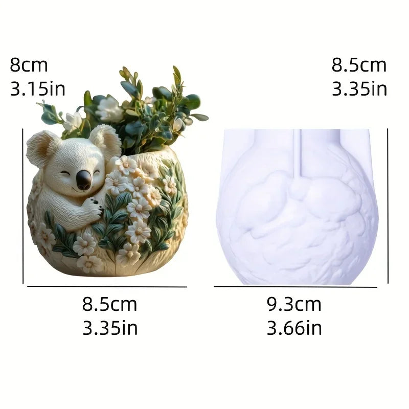moule silicone cache pot crâne fleurs décoratif résine plante succulente jardin objet artisanal noir
