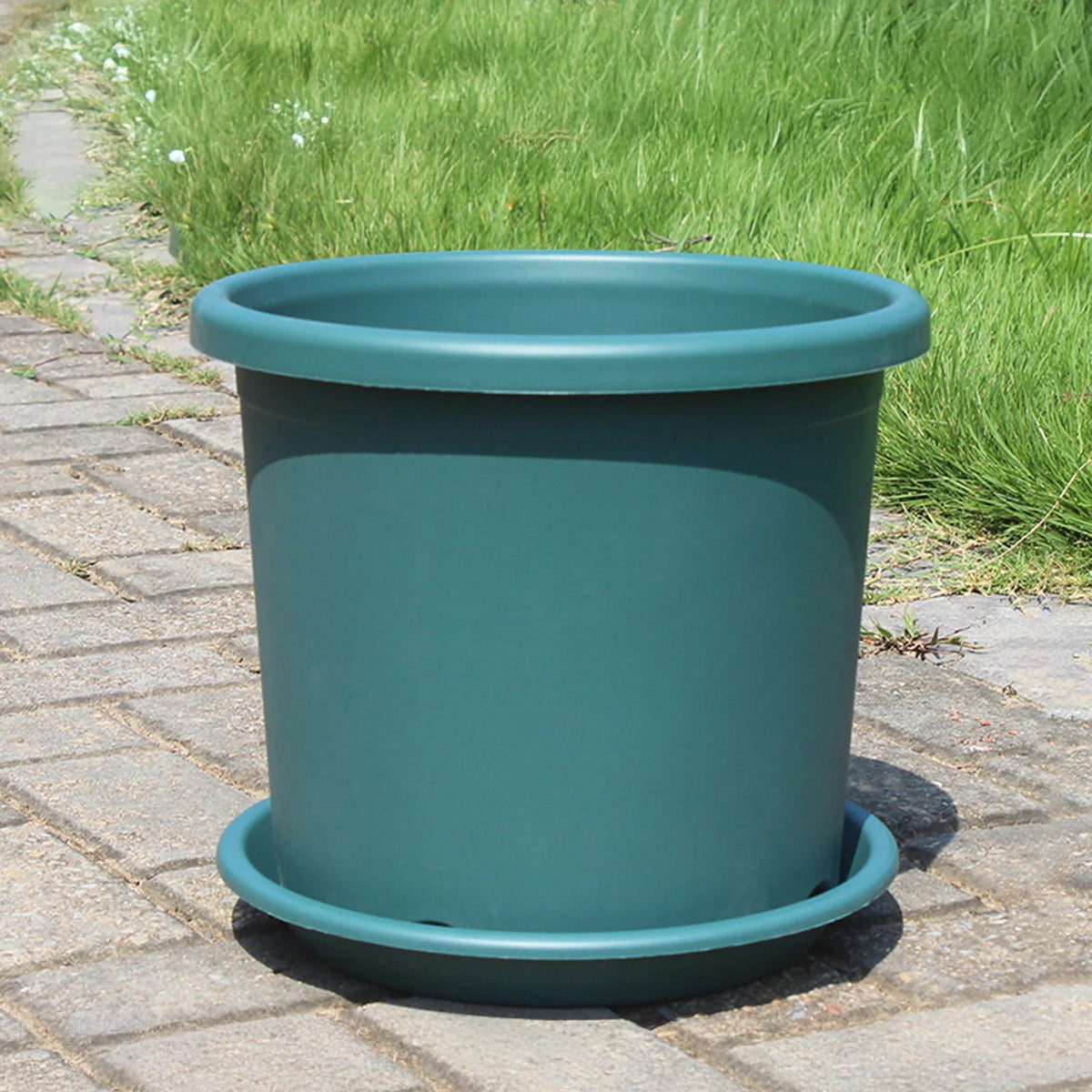 pot fleurs moderne plastique vert pot plantes succulentes aménagement extérieur jardinage assise amovible