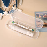 étui rangement brosse dents électrique blanc violet moderne portable pratique