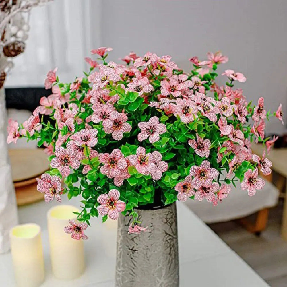 bouquet fleurs artificielles eucalyptus violet décor mariage maison jardin extérieur plante décorative moderne minimaliste