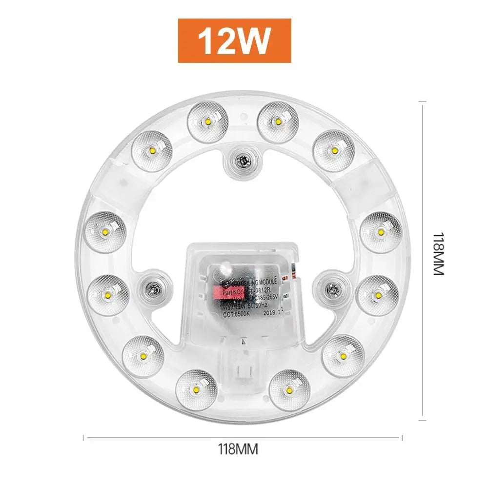 lampe led circulaire diodes adhésif moderne technologique blanc plafonnier facile chambre salon