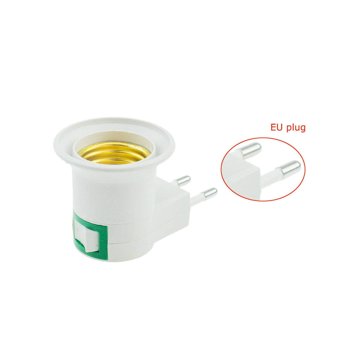adaptateur prise murale blanc moderne ampoule E27 douille led conversion EU US plug pièces