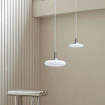 suspension lumineuse moderne blanc pendentif verre opaque câble électrique interrupteur universel chambre salon