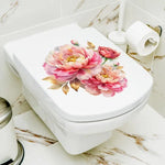stickers decoratifs toilette fleurs tournesols papillons feuilles adhésifs salle bain jaune vert rose bleu