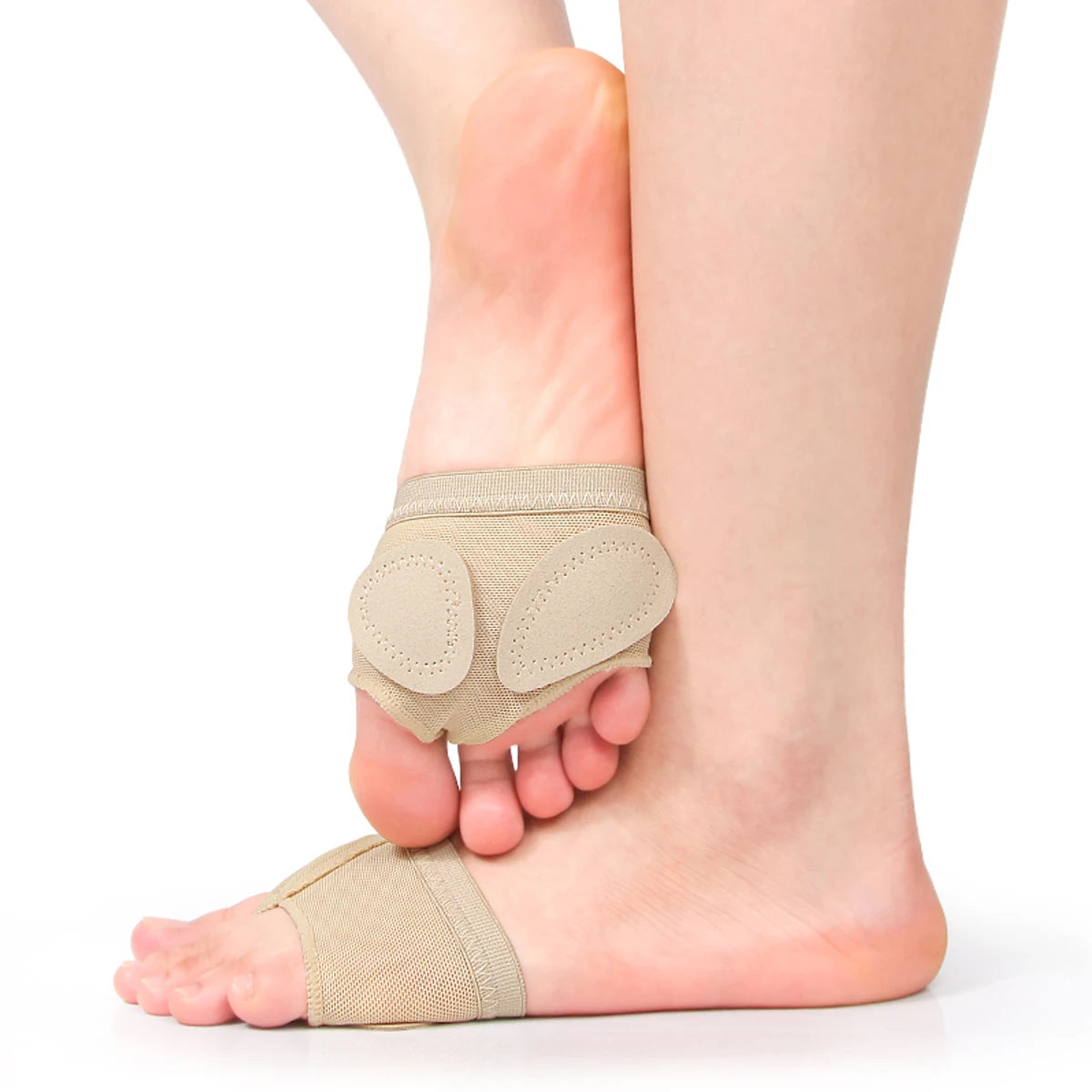 protège talon sportif réutilisable anti dérapant amorti soulagement douleur tissu similicuir semi transparent bandes
