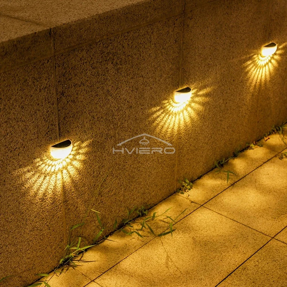 lumière solaire murale moderne perforée ip65 led noir blanc minimaliste